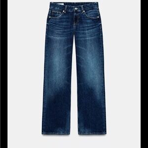 Zara Wide Leg Low Rise Jeans - Dark Wash